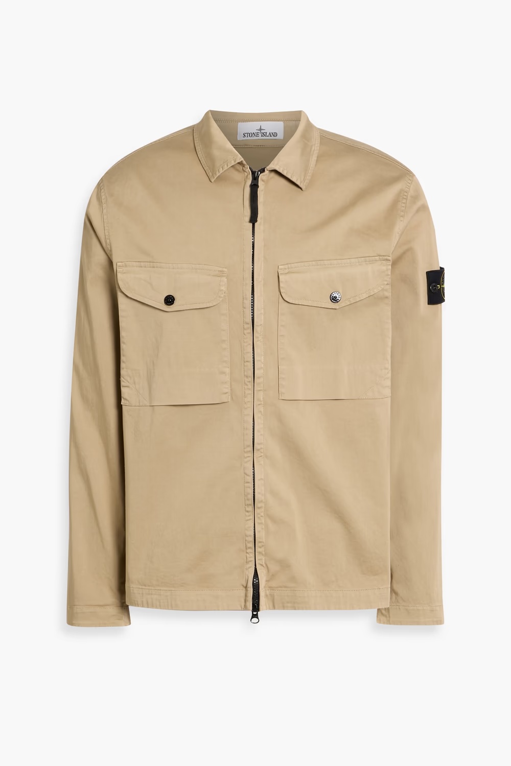 Appliquéd Cotton-blend Twill Overshirt